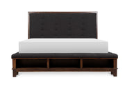 Watson Brown Upholstered Storage Panel Bedroom Set - Gate FurnitureBedroom Set