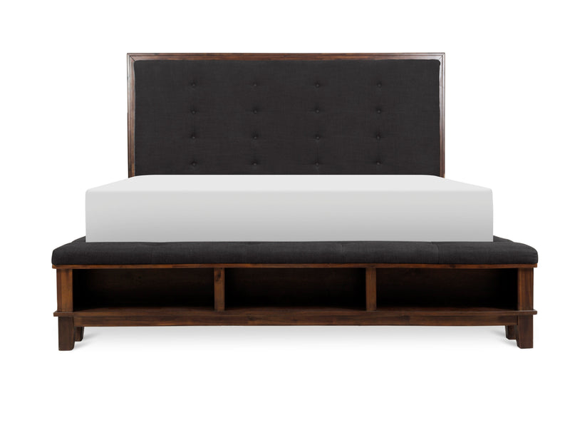 Watson Brown Upholstered Storage Panel Bedroom Set - Gate FurnitureBedroom Set