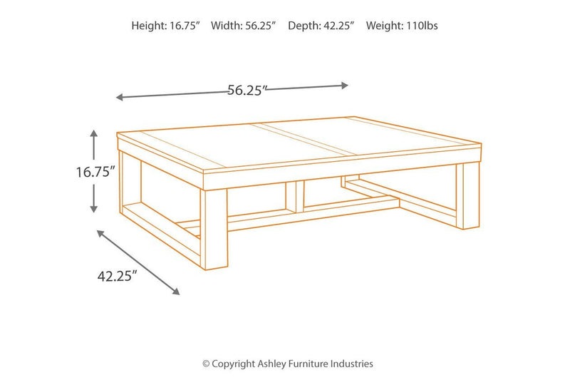 Watson Dark Brown Coffee Table - Gate FurnitureCoffee Table
