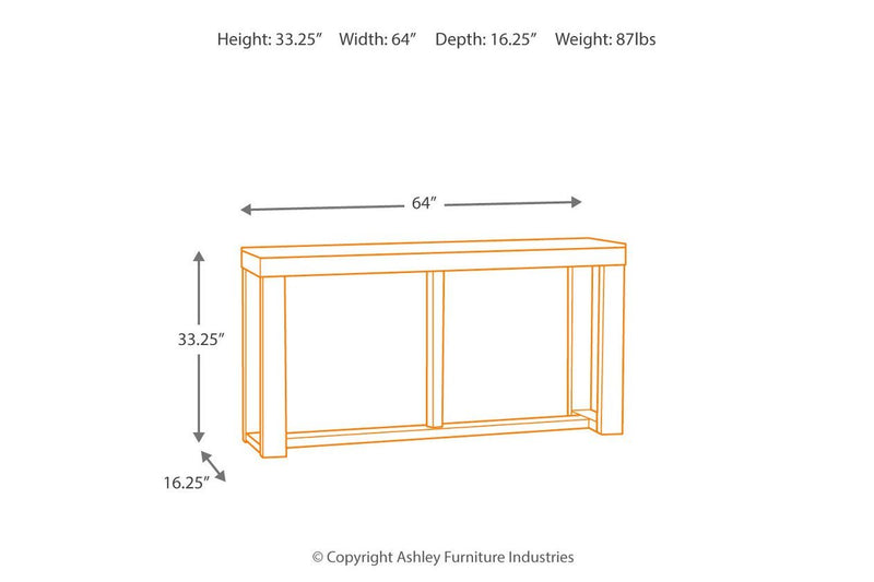 Watson Dark Brown Sofa/Console Table - Gate FurnitureSofa Table