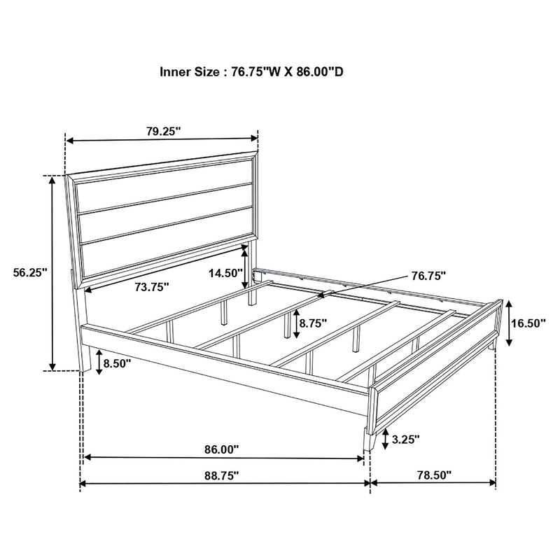 Watson Five-piece California King Bedroom Set Grey Oak - 212421KW-S5