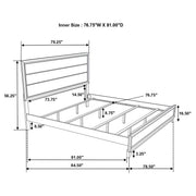Watson Five-piece Eastern King Bedroom Set Grey Oak - 212421KE-S5