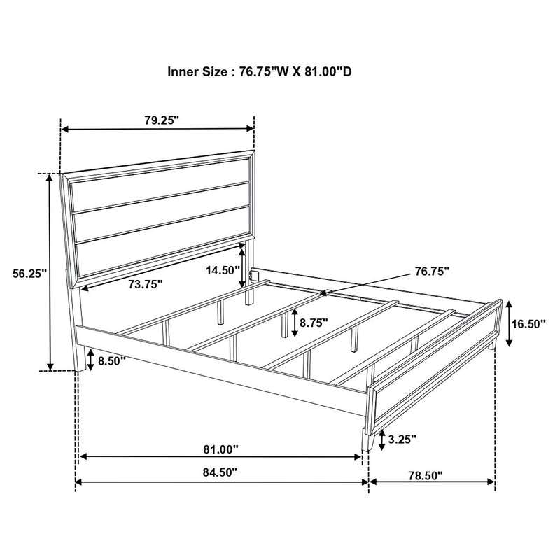 Watson Five-piece Eastern King Bedroom Set Grey Oak - 212421KE-S5