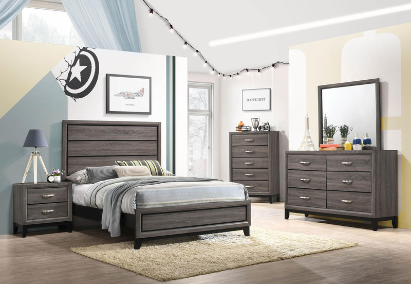 Watson Five-piece Full Bedroom Set Grey Oak - 212421F-S5