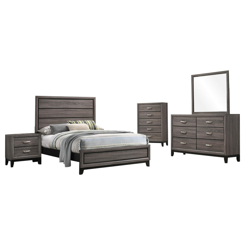 Watson Five-piece Full Bedroom Set Grey Oak - 212421F-S5