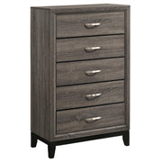 Watson Five-piece Twin Bedroom Set Grey Oak - 212421T-S5