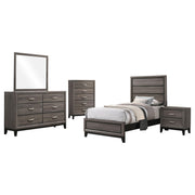 Watson Five-piece Twin Bedroom Set Grey Oak - 212421T-S5