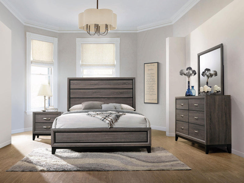 Watson Four-piece Eastern King Bedroom Set Grey Oak - 212421KE-S4