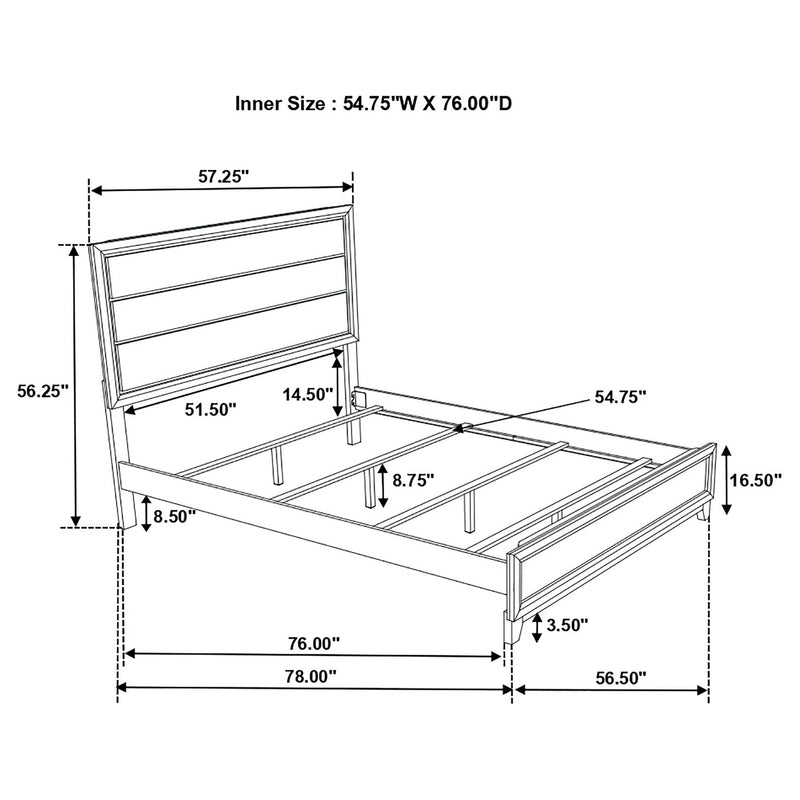 Watson Four-piece Full Bedroom Set Grey Oak - 212421F-S4