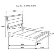 Watson Four-piece Twin Bedroom Set Grey Oak - 212421T-S4