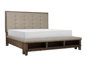Watson Gray Upholstered Storage Panel Bedroom Set - Gate FurnitureBedroom Set