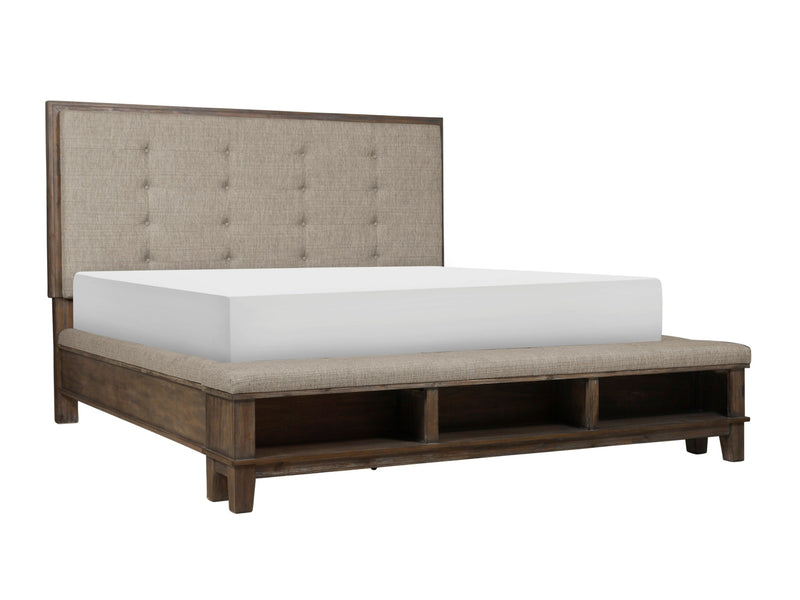Watson Gray Upholstered Storage Panel Bedroom Set - Gate FurnitureBedroom Set
