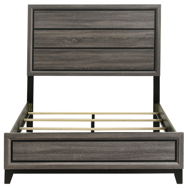 Watson Wood Full Panel Bed Grey Oak - 212421F