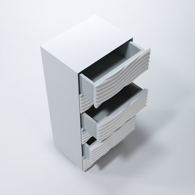 Wave Dressers/Chest White Set - Gate Furniture