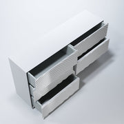Wave Dressers/Chest White Set - Gate Furniture