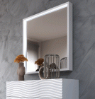 Wave Mirror for Single dresser White - i38425