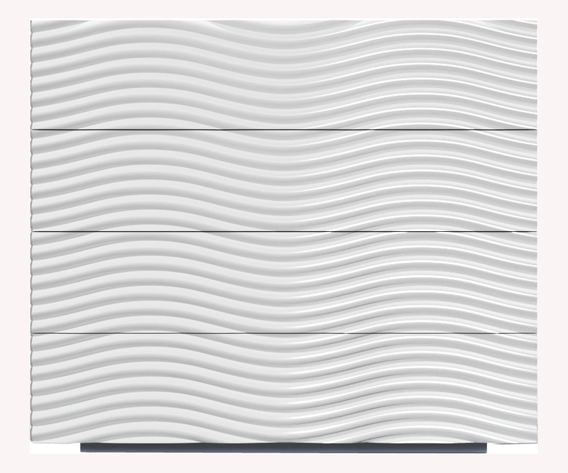 Wave Single Dresser White - i38424