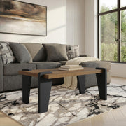 Weathermore Brown/Black Coffee Table - T531-1