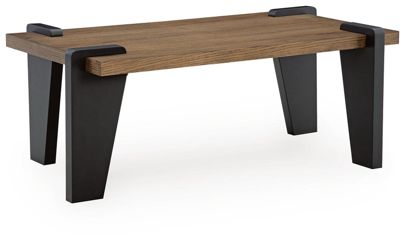 Weathermore Brown/Black Coffee Table - T531-1