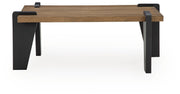 Weathermore Brown/Black Coffee Table - T531-1