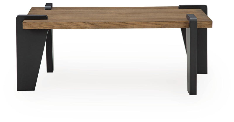 Weathermore Brown/Black Coffee Table - T531-1
