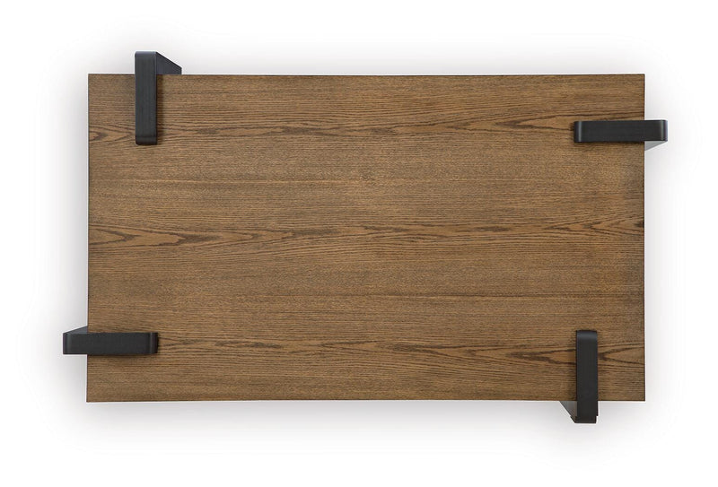 Weathermore Brown/Black Coffee Table - T531-1