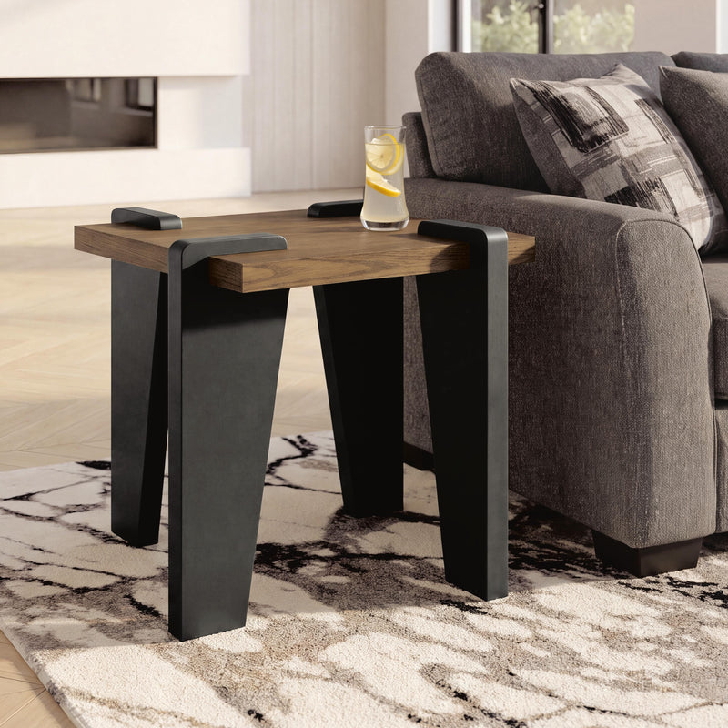 Weathermore Brown/Black End Table - T531-2