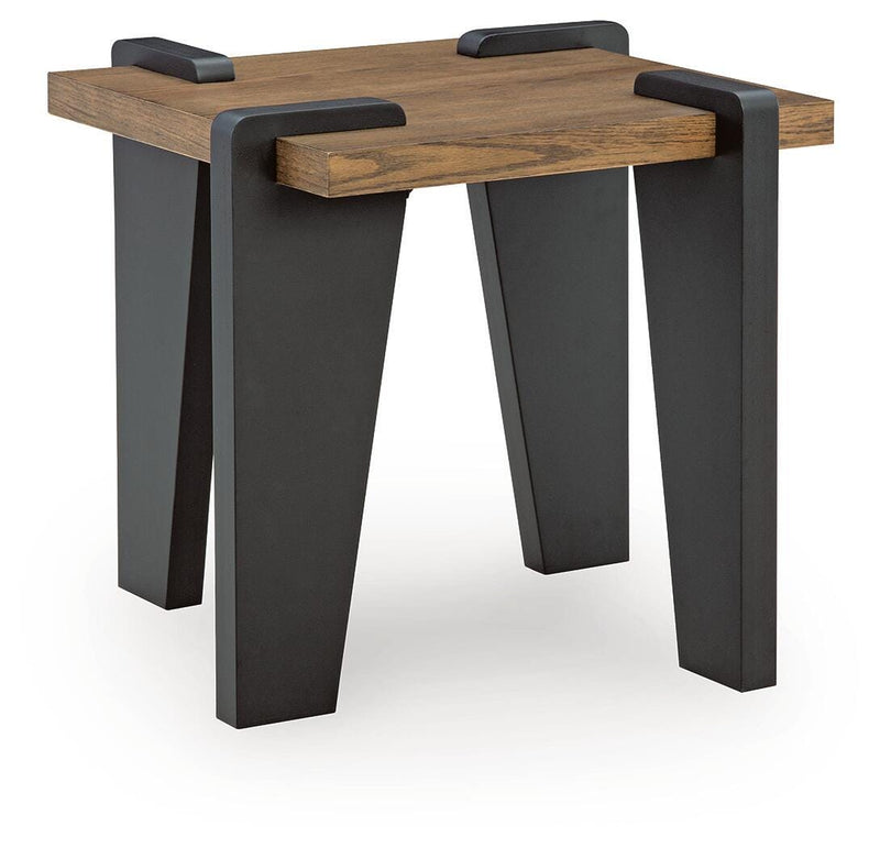 Weathermore Brown/Black End Table - T531-2
