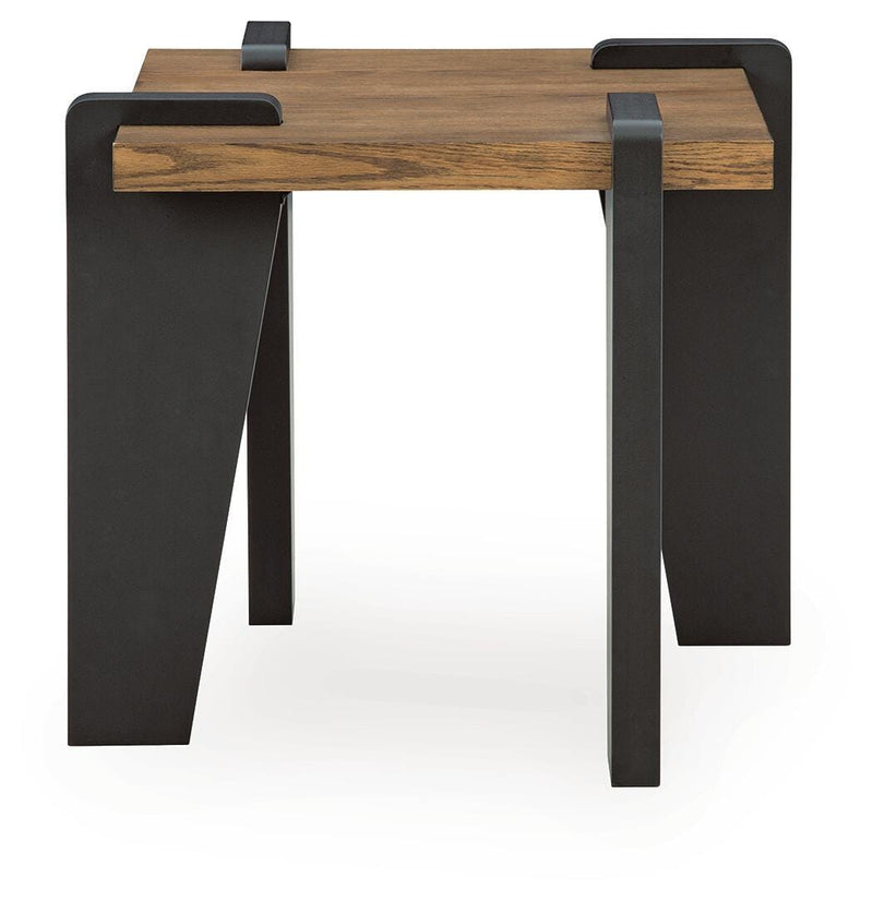 Weathermore Brown/Black End Table - T531-2