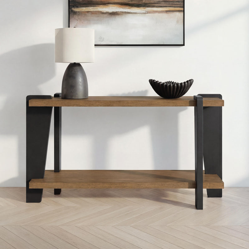 Weathermore Brown/Black Sofa Table - T531-4