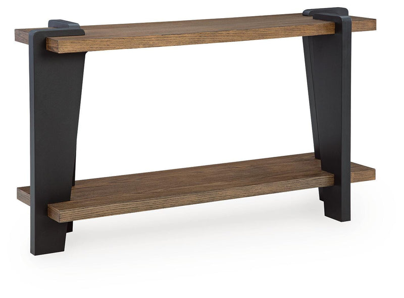 Weathermore Brown/Black Sofa Table - T531-4