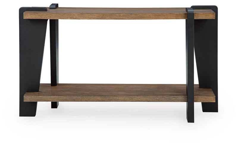 Weathermore Brown/Black Sofa Table - T531-4