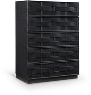 Weave Oak Veneer Chest in Black - 317Black-CH