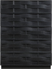 Weave Oak Veneer Chest in Black - 317Black-CH