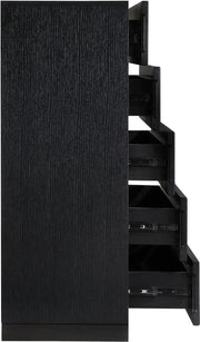 Weave Oak Veneer Chest in Black - 317Black-CH