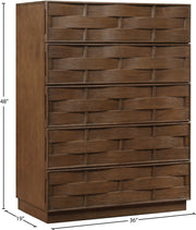 Weave Oak Veneer Chest in Brown - 317Brown-CH