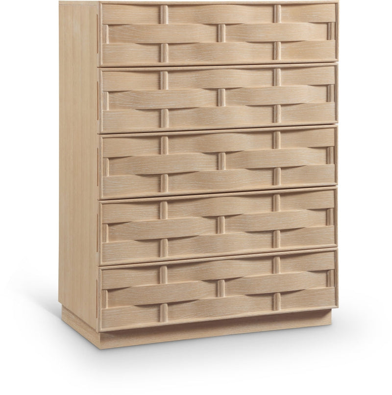 Weave Oak Veneer Chest in Natural - 317Natural-CH