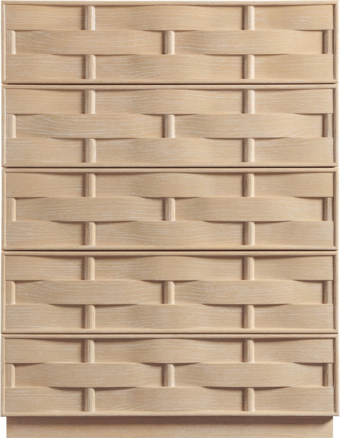 Weave Oak Veneer Chest in Natural - 317Natural-CH