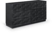Weave Oak Veneer Dresser in Black - 317Black-D