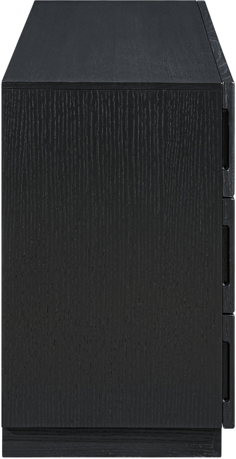 Weave Oak Veneer Dresser in Black - 317Black-D