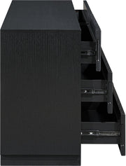 Weave Oak Veneer Dresser in Black - 317Black-D