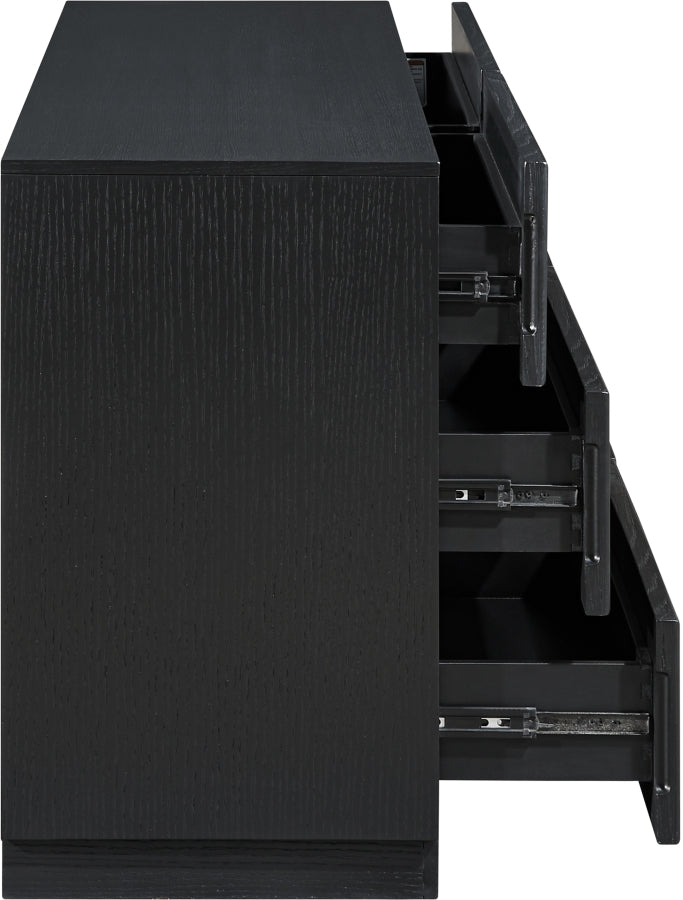 Weave Oak Veneer Dresser in Black - 317Black-D