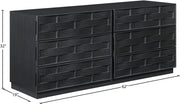 Weave Oak Veneer Dresser in Black - 317Black-D