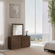 Weave Oak Veneer Dresser in Brown - 317Brown-D