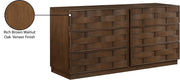 Weave Oak Veneer Dresser in Brown - 317Brown-D