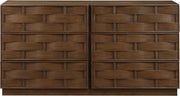 Weave Oak Veneer Dresser in Brown - 317Brown-D