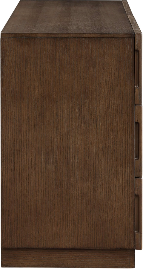 Weave Oak Veneer Dresser in Brown - 317Brown-D