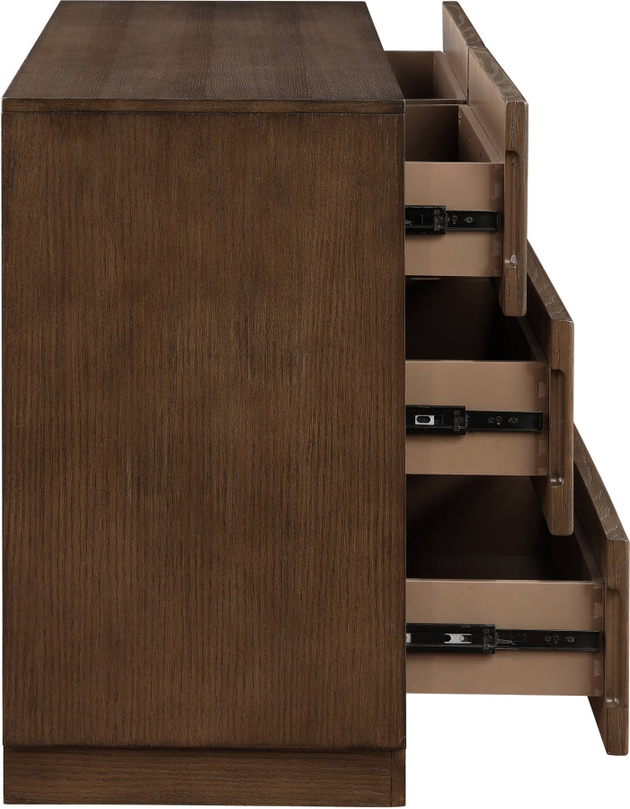 Weave Oak Veneer Dresser in Brown - 317Brown-D