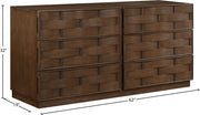 Weave Oak Veneer Dresser in Brown - 317Brown-D