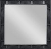Weave Oak Veneer Mirror in Black - 317Black-M